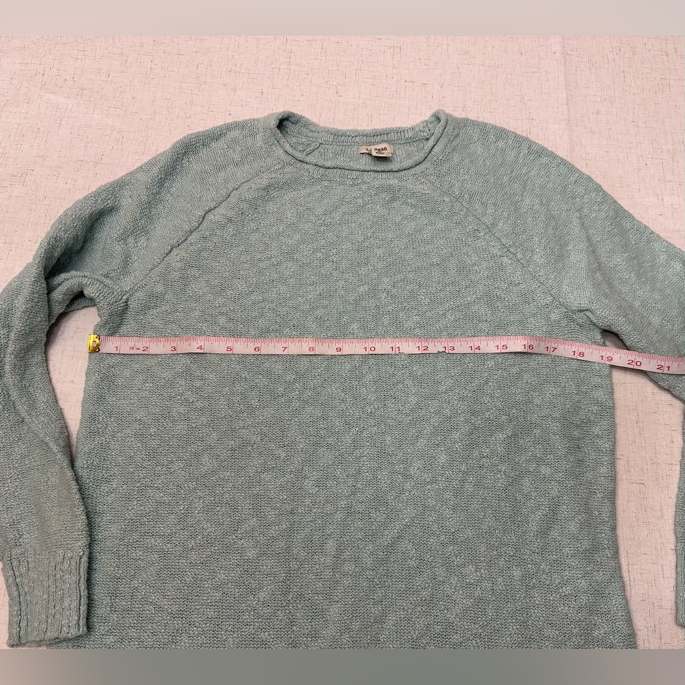 L.L. Bean Women's Crew Neck Sweater - Light Green - Picture 9 of 11